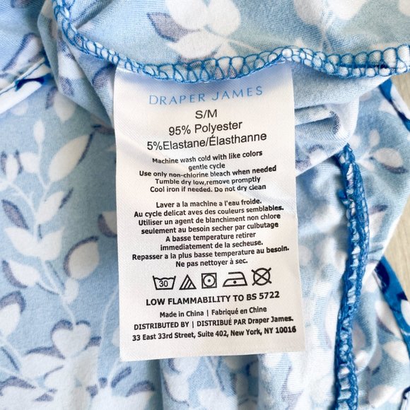 Draper James Ruffle Nightie in Blue Shadow Floral Size Small - Picture 6 of 8